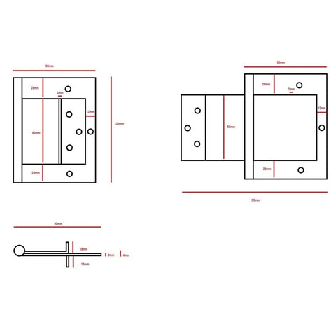Whitco Timber Door Parliament Hinge - W384304 - primehardware