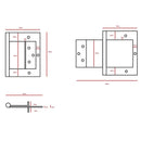 Whitco Timber Door Parliament Hinge - W384304 - primehardware