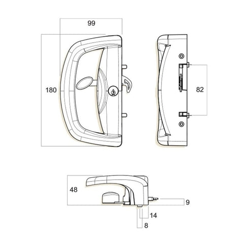 WHITCO BLAXLAND SLIDING DOOR LOCK BLACK W500217 - primehardware