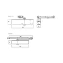 Yale Door Closer Power Adjustable Std Arm Delayed Action Silver - primehardware