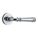 Iver Verona Door Lever Handle On Round Rose Pair - primehardware