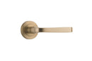 Iver Annecy Door Lever Handle On Round Rose Pair - primehardware