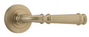 Iver Verona Door Lever Handle On Round Rose Pair - primehardware