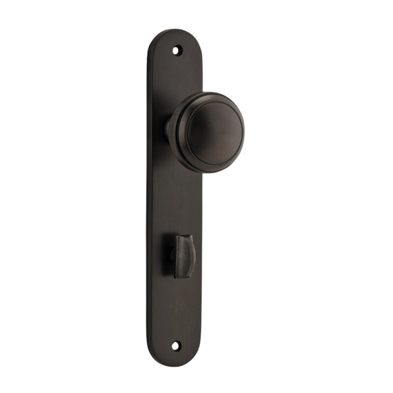 IVER PADDINGTON DOOR KNOB ON OVAL BACKPLATE SIGNATURE BRASS - CUSTOMISE TO YOUR NEEDS