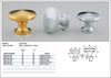 KETHY BK31 CABINET KNOB DIMPLE 25MM