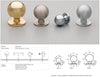 KETHY BK35 CABINET KNOB BULB SOLID BRASS 25MM