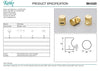 KETHY BK43 CABINET TUBA BRASS KNOB 20MM