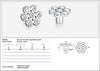 KETHY BL1204 CABINET RIGEL CLUSTER KNOB 7 STONE