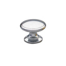 KETHY BR44 CABINET CONVEX KNOB BACK TO BACK PAIR POLISHED CHROME