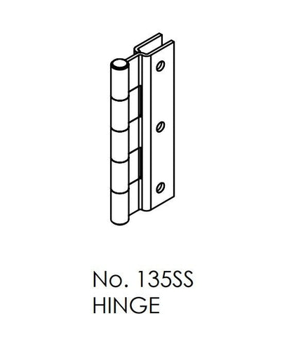 BRIO SCREEN HINGE 135SS FOR SCREENFOLD 25KG TOP HUNG EXTERIOR FOLDING SCREENS - primehardware