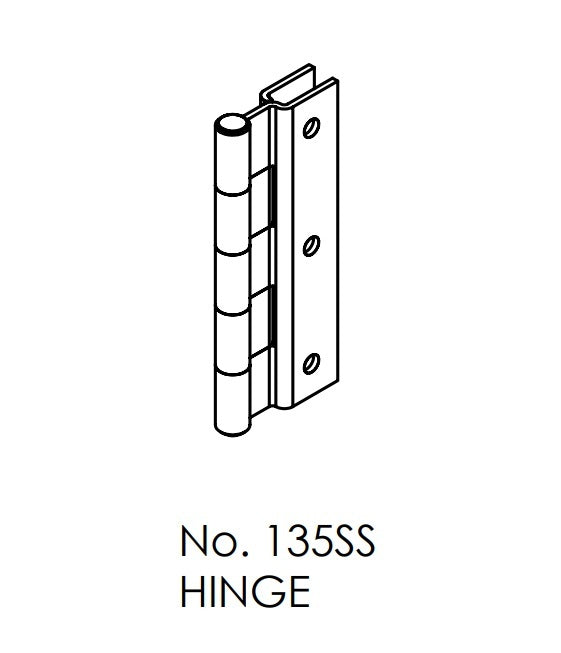 BRIO SCREEN HINGE 135SS FOR SCREENFOLD 25KG TOP HUNG EXTERIOR FOLDING SCREENS