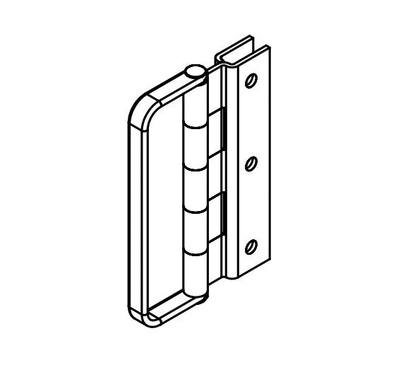 BRIO SCREEN HINGE AND HANDLE 136SS FOR SCREENFOLD 25KG TOP HUNG FOLDING SCREENS