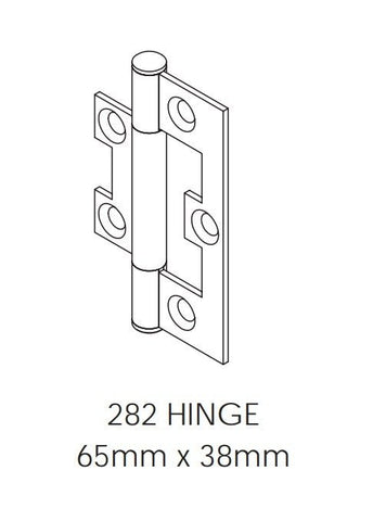 BRIO NON MORTICE STAINLESS STEEL HINGE 282SS FOR TOP HUNG INTERIOR FOLDING PANEL - primehardware