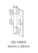 BRIO NON MORTICE STAINLESS STEEL HINGE 282SS FOR TOP HUNG INTERIOR FOLDING PANEL - primehardware