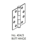 Brio 404+ Satin Stainless Butt Hinge - primehardware