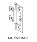 BRIO NON MORTICE ZINC PLATED HINGE 822Z FOR TOP HUNG INTERIOR FOLDING PANEL - primehardware