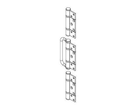 BRIO BW3 - 100HPB INTERMEDIATE HINGE HANDLE SET NON MORTICED POLISHED BRASS - primehardware