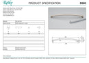 KETHY D592 CABINET ARCHED PULL HANDLE 288MM