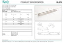 KETHY DL370 CABINET STRAIGHT EDGE PULL 224MM