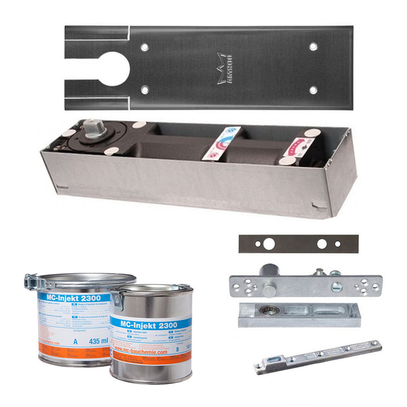 DORMA DOOR CLOSER BTS804T EN4 FLOOR SPRING BODY COMBI PACK FOR TIMBER DOOR