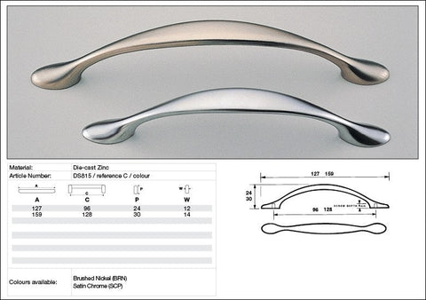 KETHY DS815 CABINET SLIM DB HANDLE 96MM