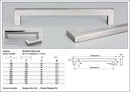 KETHY E2118 CABINET ASTTI 12.7MM SQUARE FLUSH ENDS STAINLESS STEEL HANDLE