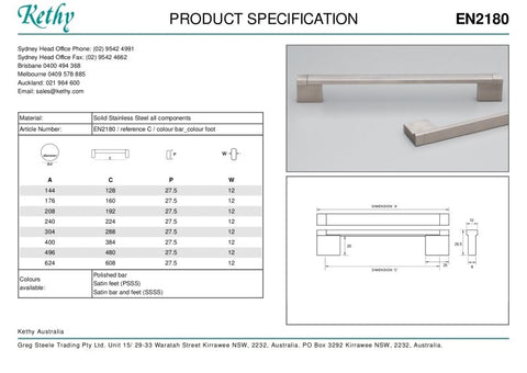 KETHY EN2180 CABINET MURRAY ENVIRO 12MM HANDLE