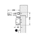 Hafele EN3 Startec DCL 110 Fire Rated Silver Overhead Door Closer - primehardware