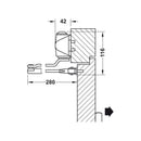 Hafele EN3 Startec DCL 110 Fire Rated Silver Overhead Door Closer - primehardware