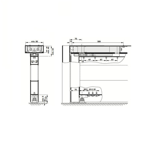 HAFELE TRANSOM DOOR CLOSER DCL 704 HOLD OPEN DOUBLE ACTION 93279110 - primehardware