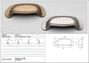 KETHY HT173 CABINET HAMPTON SHELL HANDLE 100MM