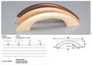 KETHY L49 CABINET TIMBER BOW HANDLE 96MM