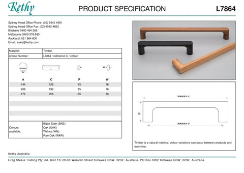 KETHY L7864 CABINET PINTA HANDLE 256MM