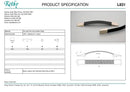 KETHY L831 CABINET HANDLE 160MM