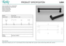 KETHY L844 PILLAR CABINET PULL HANDLE 160MM