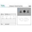 KETHY L862 VARDE KNOB 36MM WITH BACKPLATE