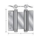 HFH DOOR HINGE DOUBLE ACTION SPRING 100MM POLISHED CHROME 4150 - 103 *PAIR* - primehardware