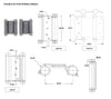 HFH DOOR HINGE DOUBLE ACTION SPRING 100MM POLISHED CHROME 4150 - 103 *PAIR* - primehardware