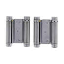 HFH DOOR HINGE DOUBLE ACTION SPRING 75MM POLISHED CHROME 4150 - 753 *PAIR* - primehardware