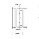 HFH DOOR HINGE DOUBLE ACTION SPRING 75MM POLISHED CHROME 4150 - 753 *PAIR* - primehardware