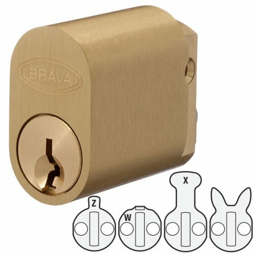 Brava 570 Oval Cylinder X W Z & Rabbit Cams 6 PIN Brushed Brass