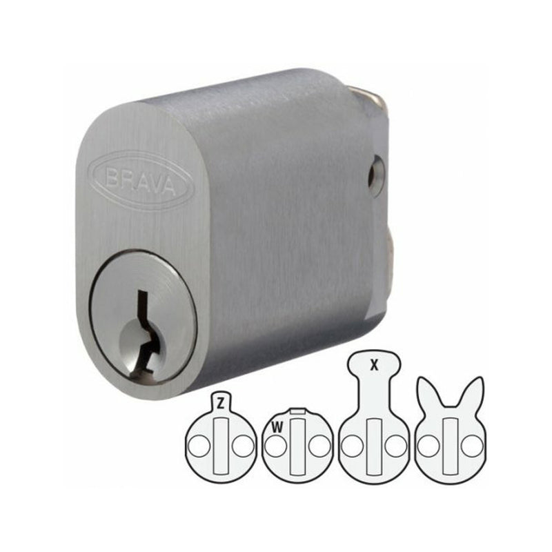 Brava 5070USCKA X W Z Rabbit Cams 6 Pin Keyed Oval Cylinder