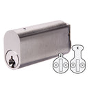 ABUS OVAL CYLINDER EXTENDED 62MM KEYED TO DIFFER WITH X CAM SATIN CHROME AB570UEXCYL62 - primehardware