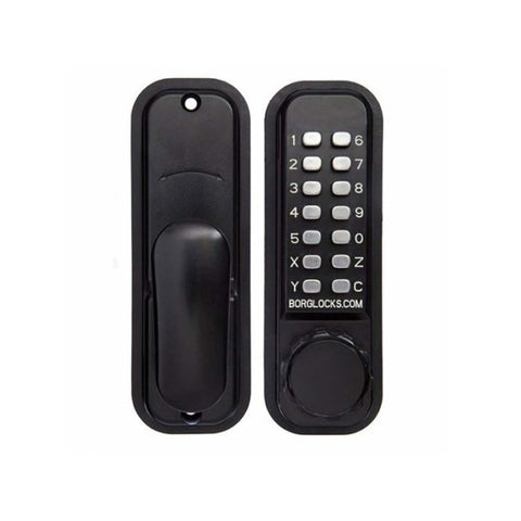 BORG DIGITAL DOOR LOCK KEYLESS MARINE GRADE PRO BLACK BL2601MGPRO - primehardware