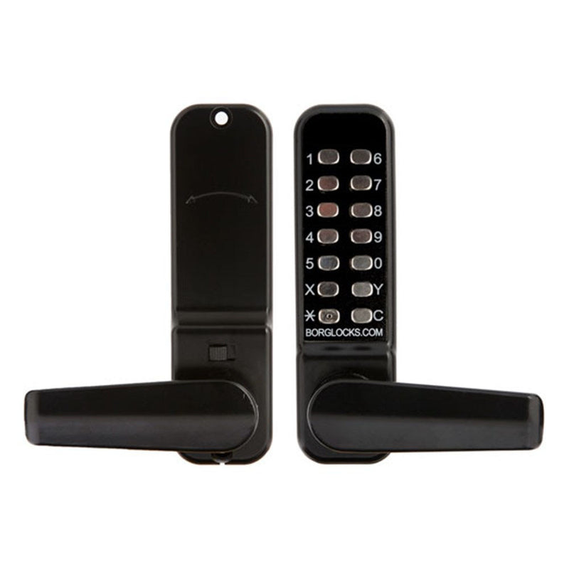 BORG DIGITAL LOCK BL4401MGPROECP WITH MORTICE MAGNETIC GATE LATCH BLACK TML25