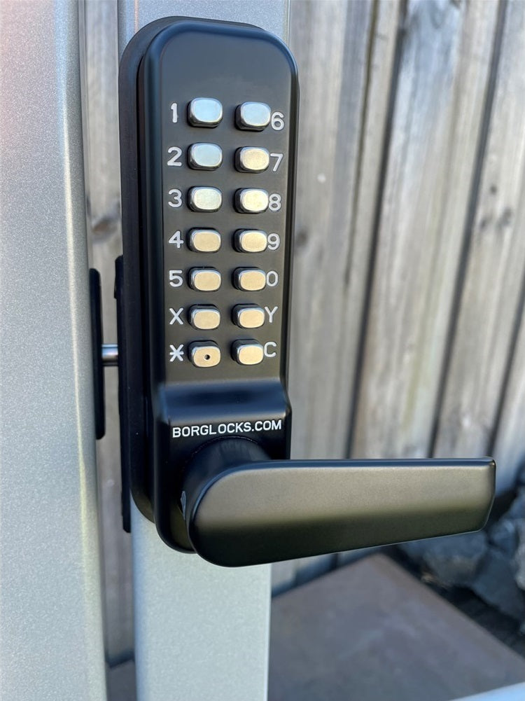BORG DIGITAL LOCK BL4401MGPROECP WITH MORTICE MAGNETIC GATE LATCH BLACK TML25