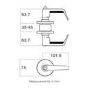 Brava Metro Fire Rated Entrance Lever Set 70mm Backset Keyed to Differ Satin Chrome - primehardware