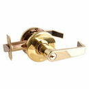 Brava Metro Fire Rated Entrance Lever Set 60mm Backset Polished Brass - primehardware