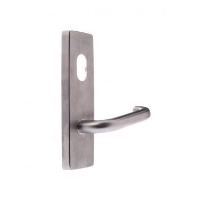 Lockwood 1801/70SC Satin Chrome Square End Plate with Cylinder Hole