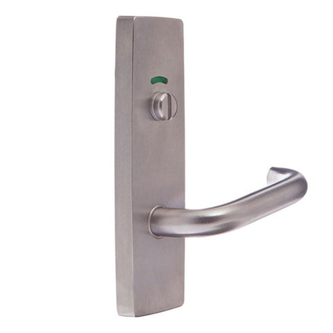 Lockwood 1814/70SC is a square end plate with a privacy indicator and emergency slotted turn 70 Lever Satin chrome - primehardware